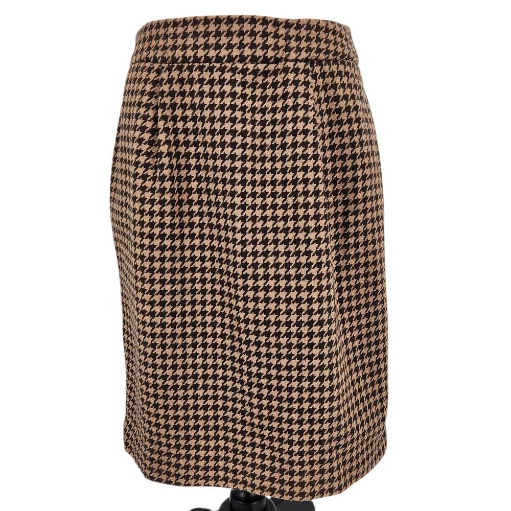 Chadwicks Houndstooth Pencil Skirt - Vintage Classic Wool Blend